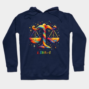 Vibrant Libra Zodiac Sign Hoodie